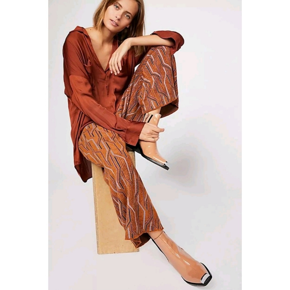 SOLD. Free People | Alina Pull On Wide Leg Pants Nwot - Picture 1 of 12